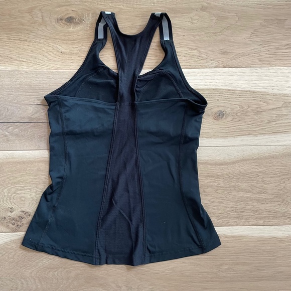 NIKE Racerback DRIFIT Athletic Tank Top with Shelf Bra Black - Picture 4 of 6